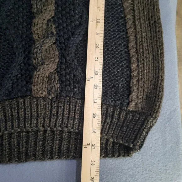 SOLE Men's Small VTG Sweater Brown/Black Pullover Retro Korea Ugly Old Money - Picture 4 of 5